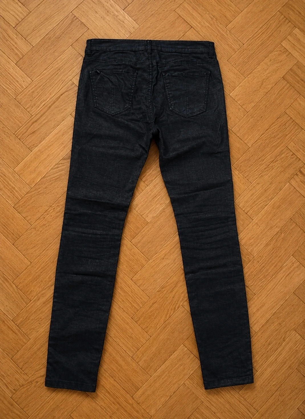 Jeans Massimo Dutti Skinny Fit negros encerados | Talla EUR 40 – Massimo Dutti – taille L / 40 / 12 2