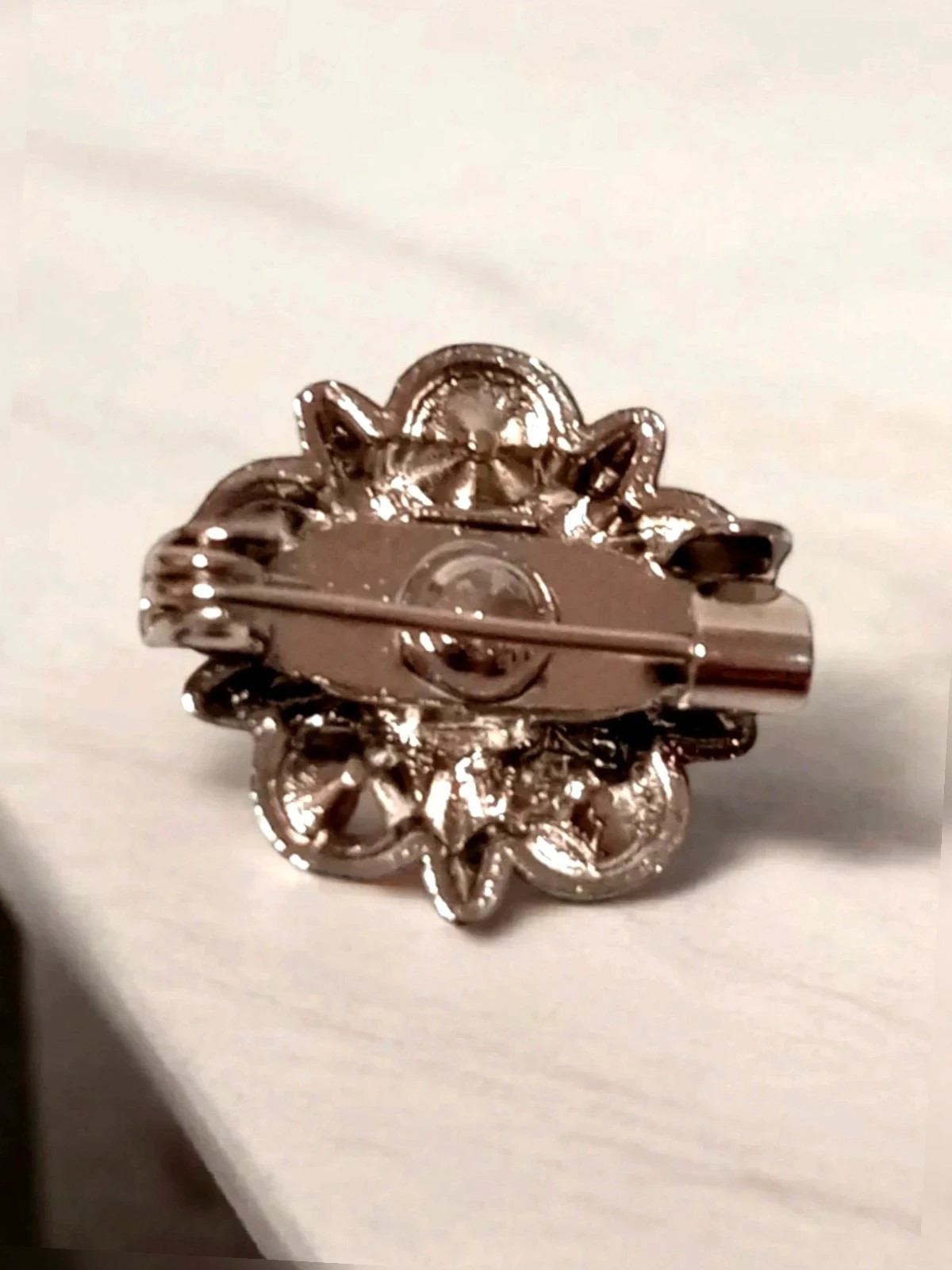 Mini broche vintage flor De Cristal 3