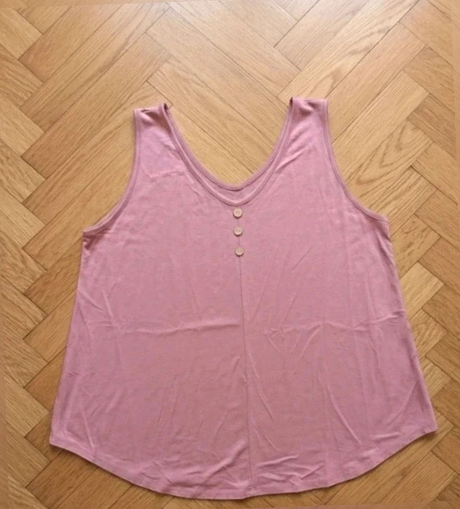 Top de Tirantes Rosa Empolvado con detalle de Botones de Madera – taille XL / 42 / 14