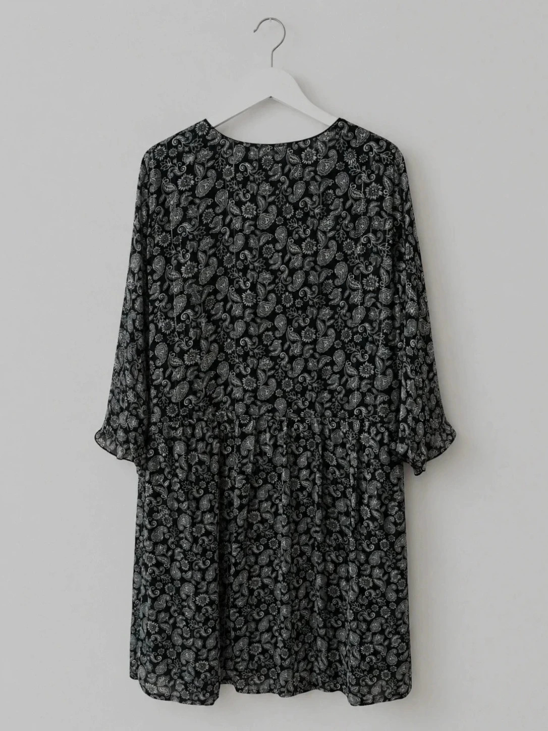 Vestido Negro Estampado Paisley inextenso - Talla 44 – In Extenso – taille XXL / 44 / 16 2