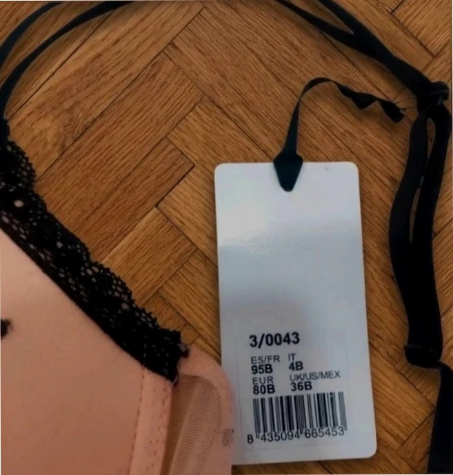 Sujetador Push-Up Salmón con topitos Negros y encaje – Talla 95B / 36B (Nuevo con Etiqueta) – taille 95B 2