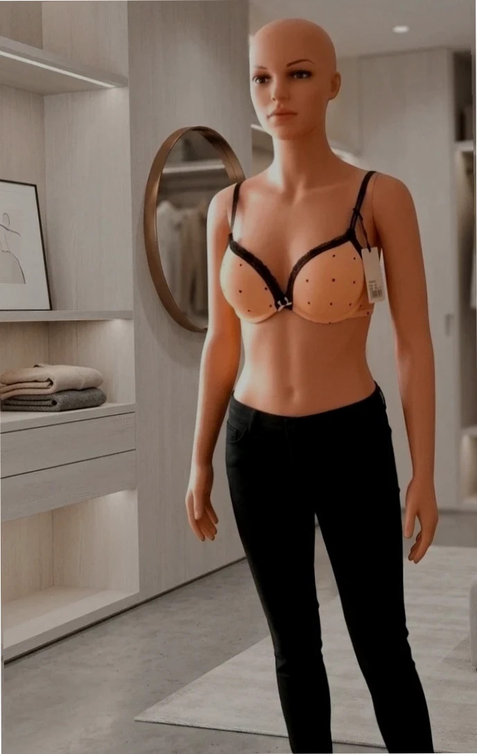 Sujetador Push-Up Salmón con topitos Negros y encaje – Talla 95B / 36B (Nuevo con Etiqueta) – taille 95B 3