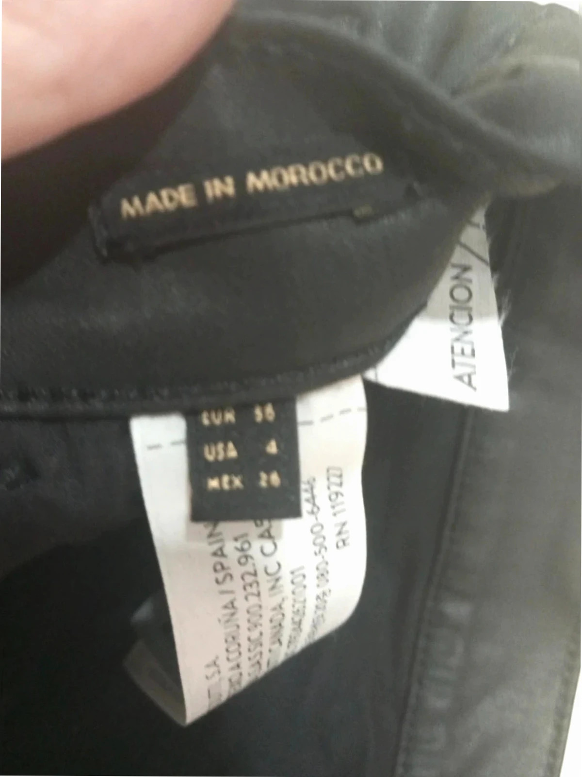 Pantalón Vaquero negro efecto encerado Massimo Dutti talla 36 – Massimo Dutti – taille S / 36 / 8 4