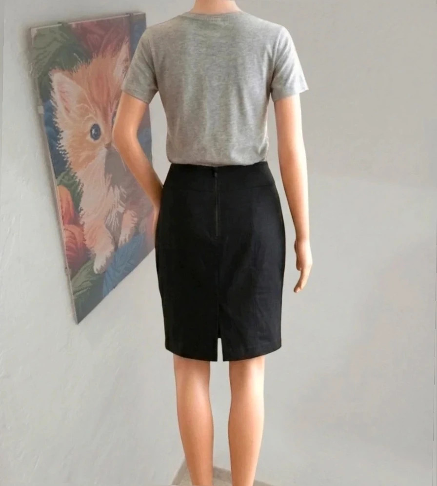 Falda Lápiz Negra elegante | Made in Italy | talla S (8) – taille S / 36 / 8 2