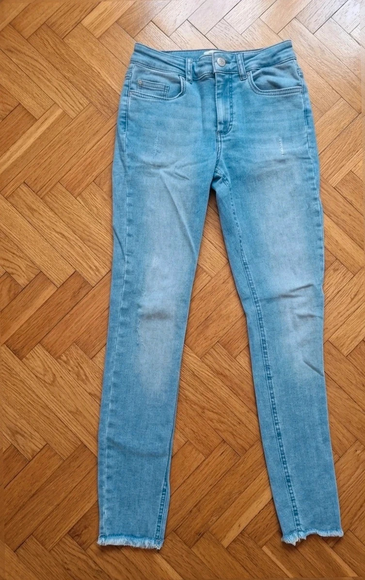 ONLY jeans Mujer – Talla M/32, Azul Claro Desgastado