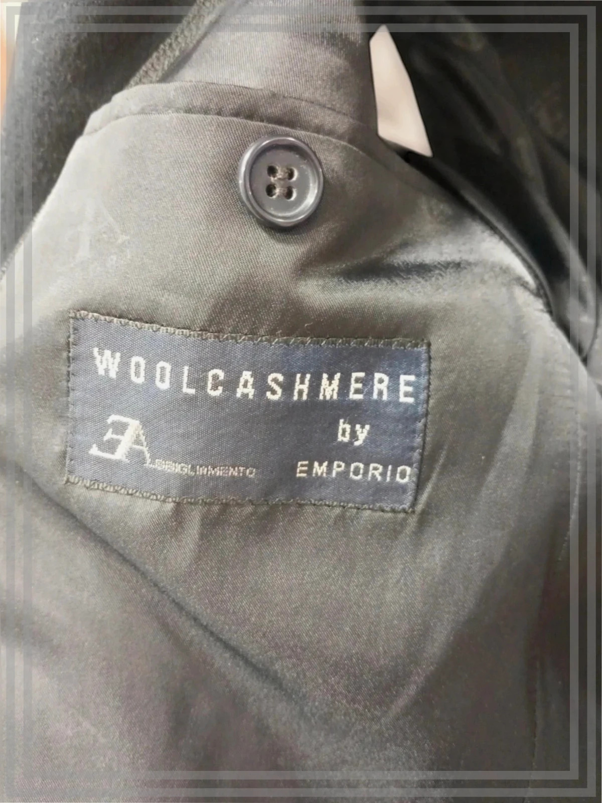 Chaqueta Americana Hombre Woolcashmere by Emporio - talla 48 - Azul Marino – Emporio – taille 48 3