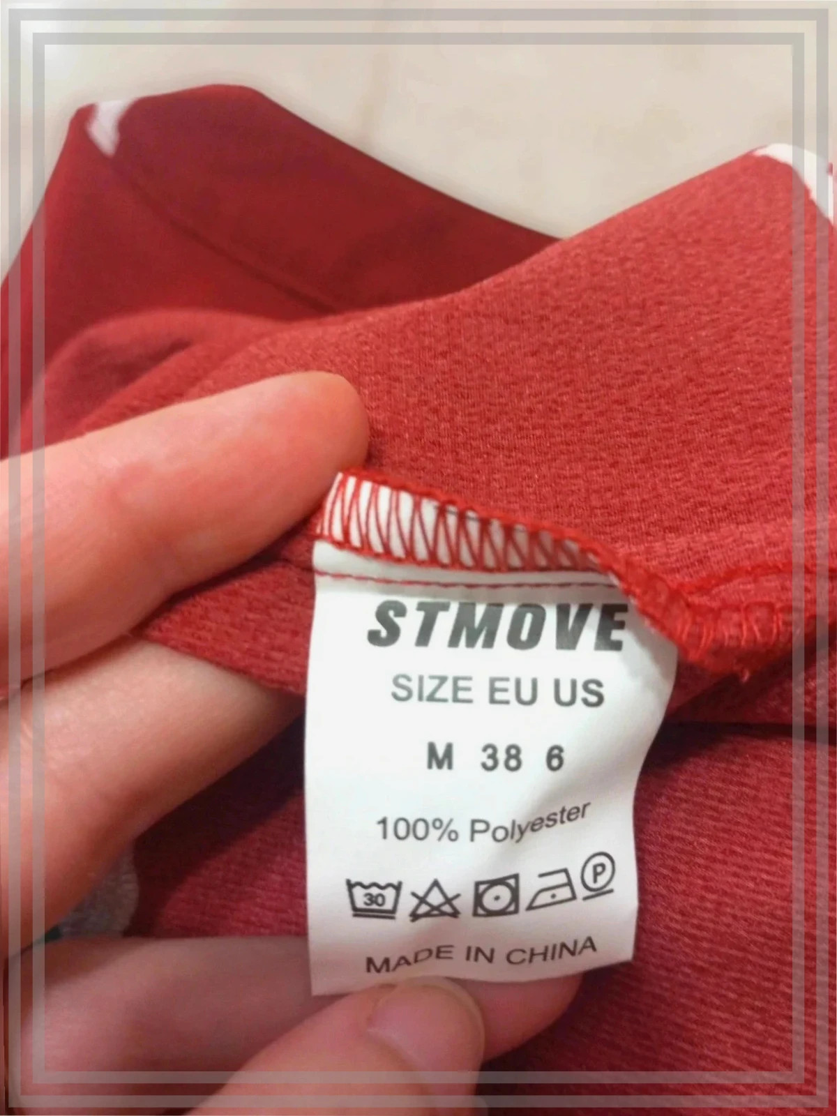 Blusa Roja Estampado De Rayas Irregulares - Talla M – taille M / 38 / 10 3