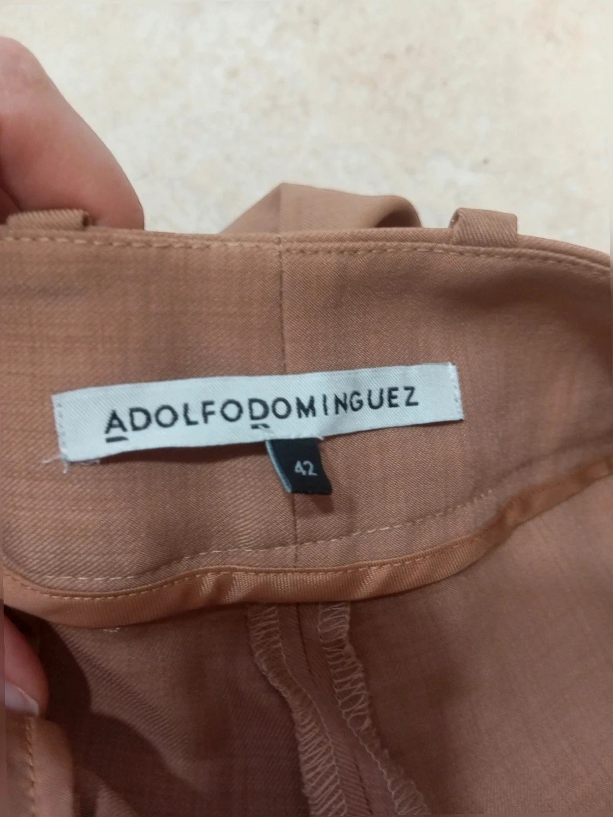 Pantalón de vestir marrón camel Adolfo domínguez - Talla 42 – Adolfo Dominguez – taille XL / 42 / 14 3