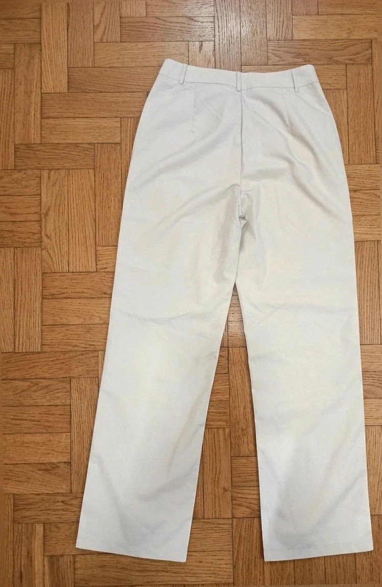 Pantalones Anchos De Tiro Alto Color crema / High-Waisted – taille M / 38 / 10 2