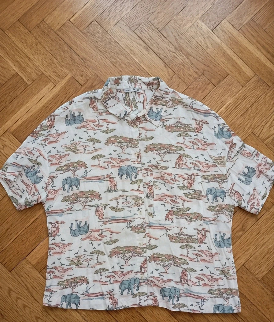 Camisa de manga corta estampada Safari / Sabana – Lefties (Talla L) – Lefties – taille L / 40 / 12