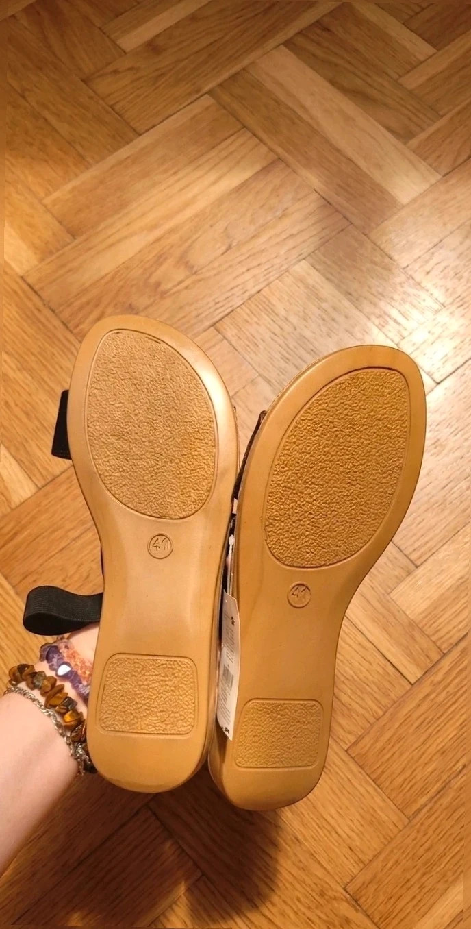 Sandalias Planas de verano Negras - chic y Cómodas – TEX – taille 41 4