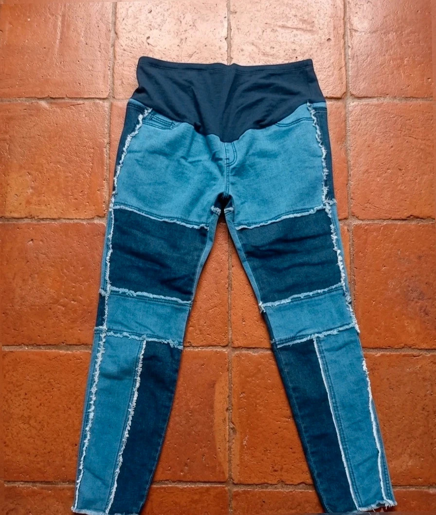 Pantalones vaqueros Premamá Estilo Patchwork - Talla XXL – taille XXL / 44 / 16