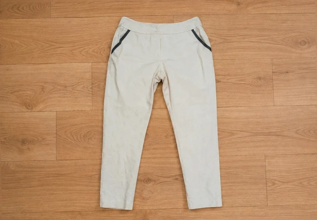 Pantalón Elegante Beige con Textura de vestir 👗 Zeila Talla 40