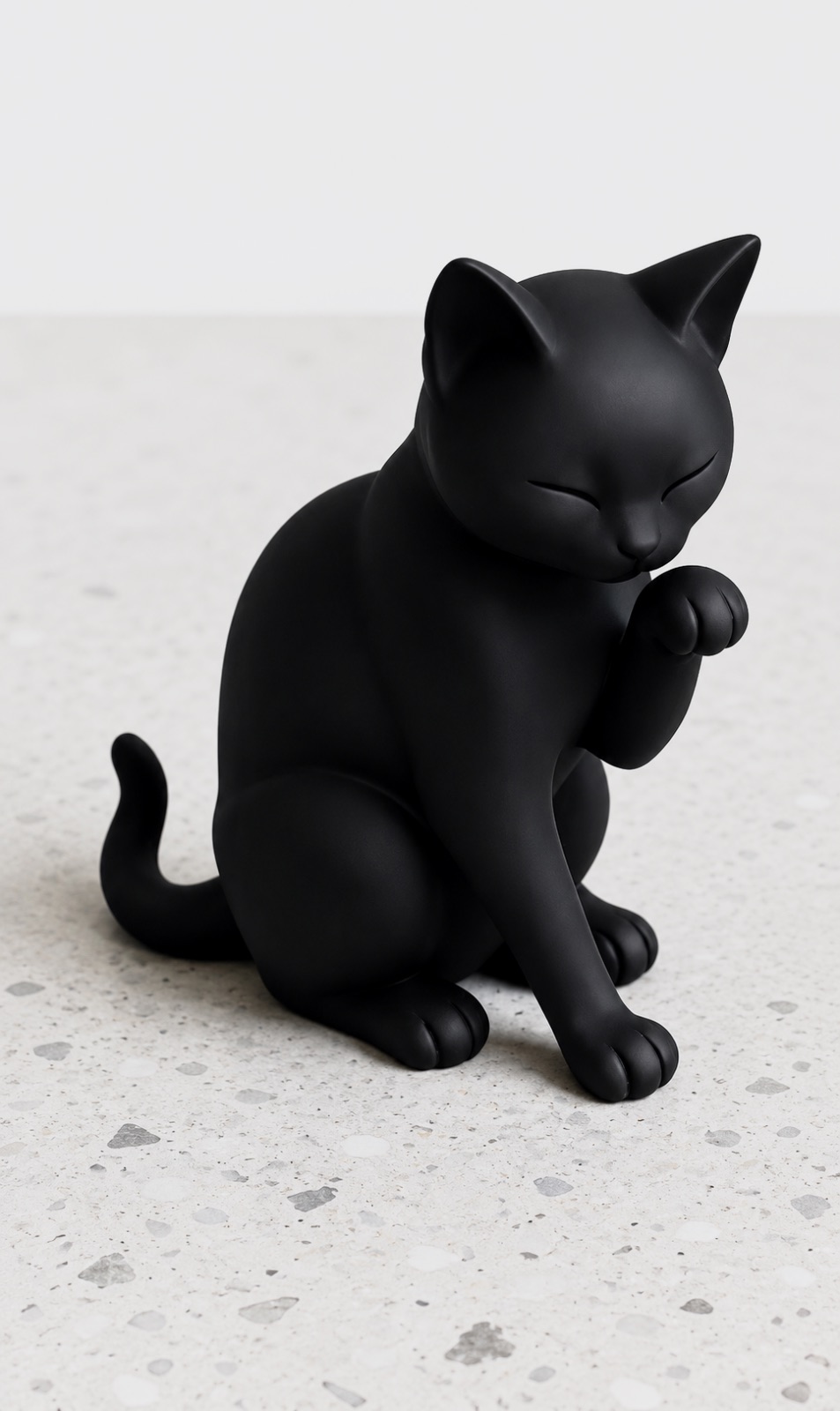 Statuette chat noir en résine matte – Amazon 2