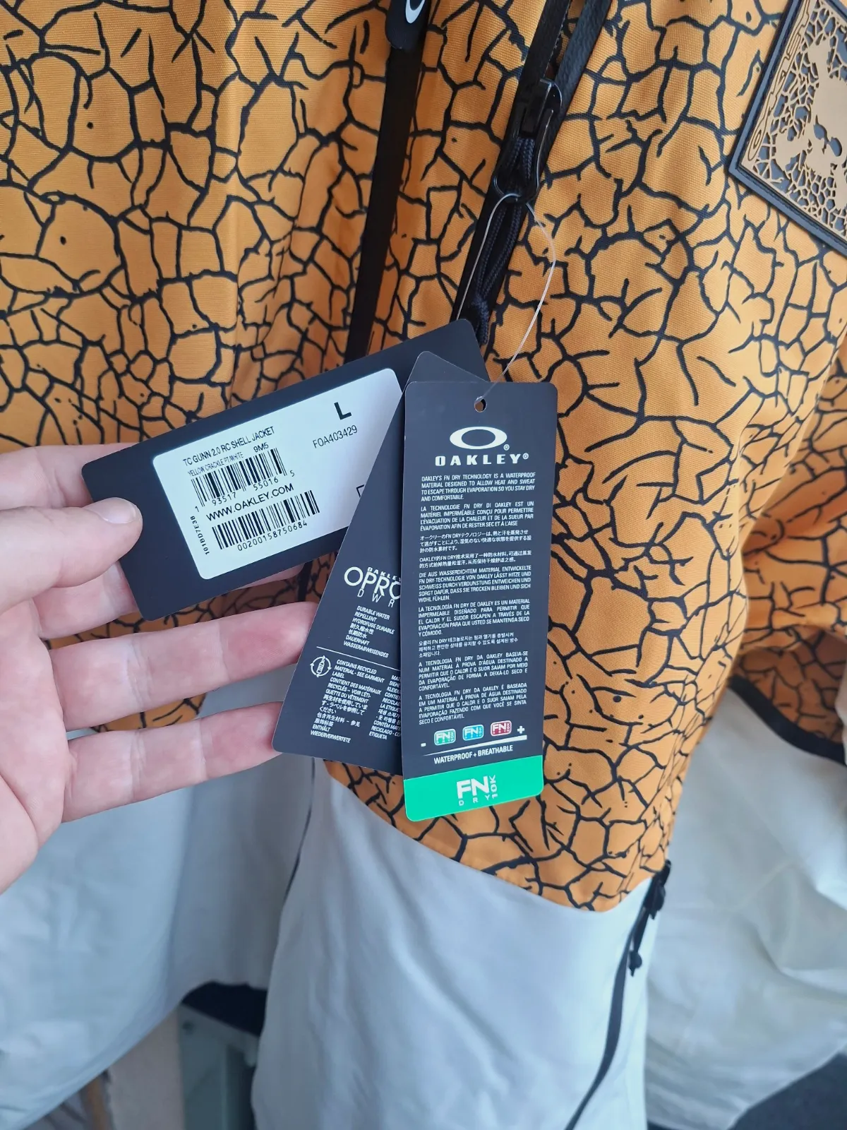 Veste de ski Oakley TC Gunn 2.0 RC Shell Jaune Taille L – Oakley – taille L 2