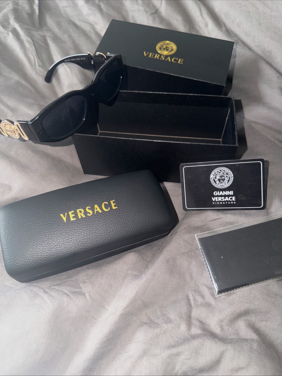Lunettes de soleil noires Versace – Versace – taille Taille unique 3