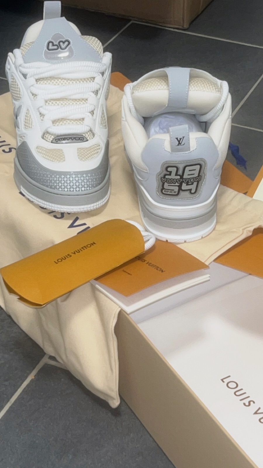 Baskets Louis Vuitton LV Skate blanc et gris – Louis Vuitton – taille EU 44 3