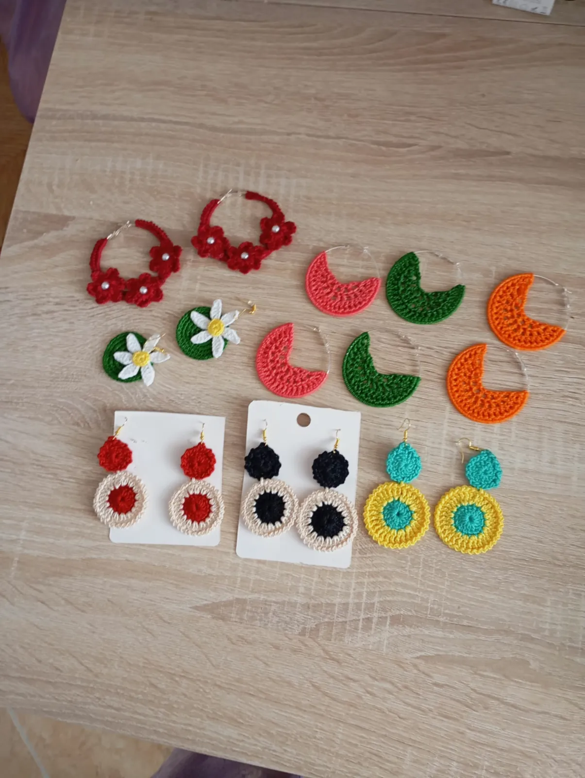 Lote 8 pendientes ganchillo echos a mano  – Artesanal – taille Taille unique 2