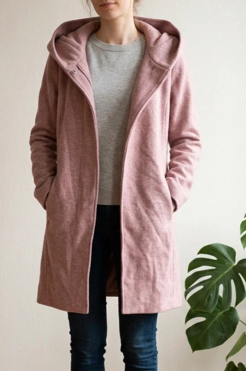 Manteau Capuche Vieux Rose Vero Moda