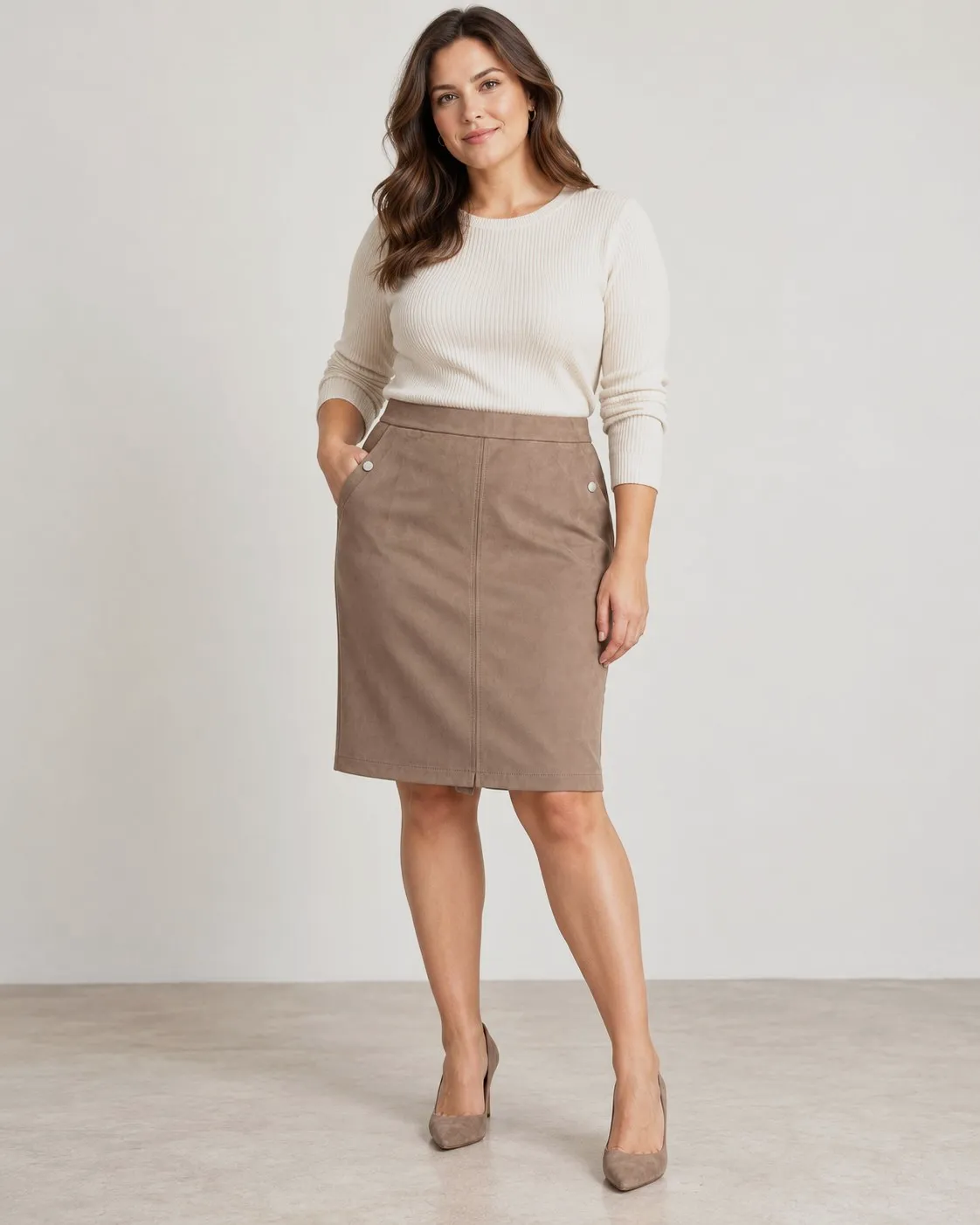 Jupe en daim – Grain de Malice – taille L 3