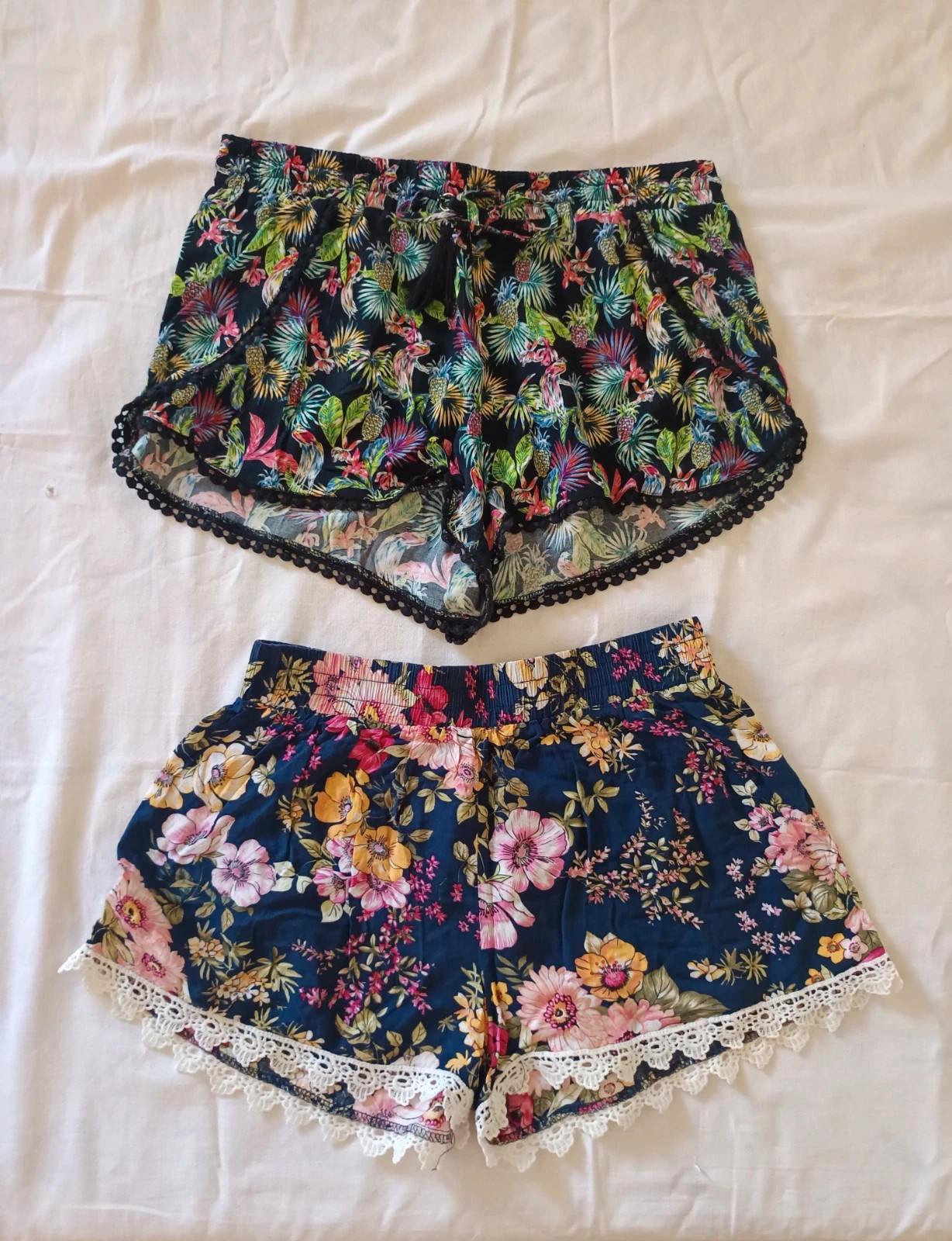 Pack 2 shorts playa | Lot 2 shorts plage | Pack 2 beach shorts - flores talla M – Primark – taille M / 38 / 10