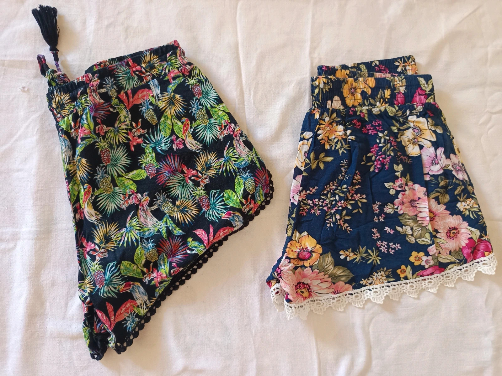 Pack 2 shorts playa | Lot 2 shorts plage | Pack 2 beach shorts - flores talla M – Primark – taille M / 38 / 10 5