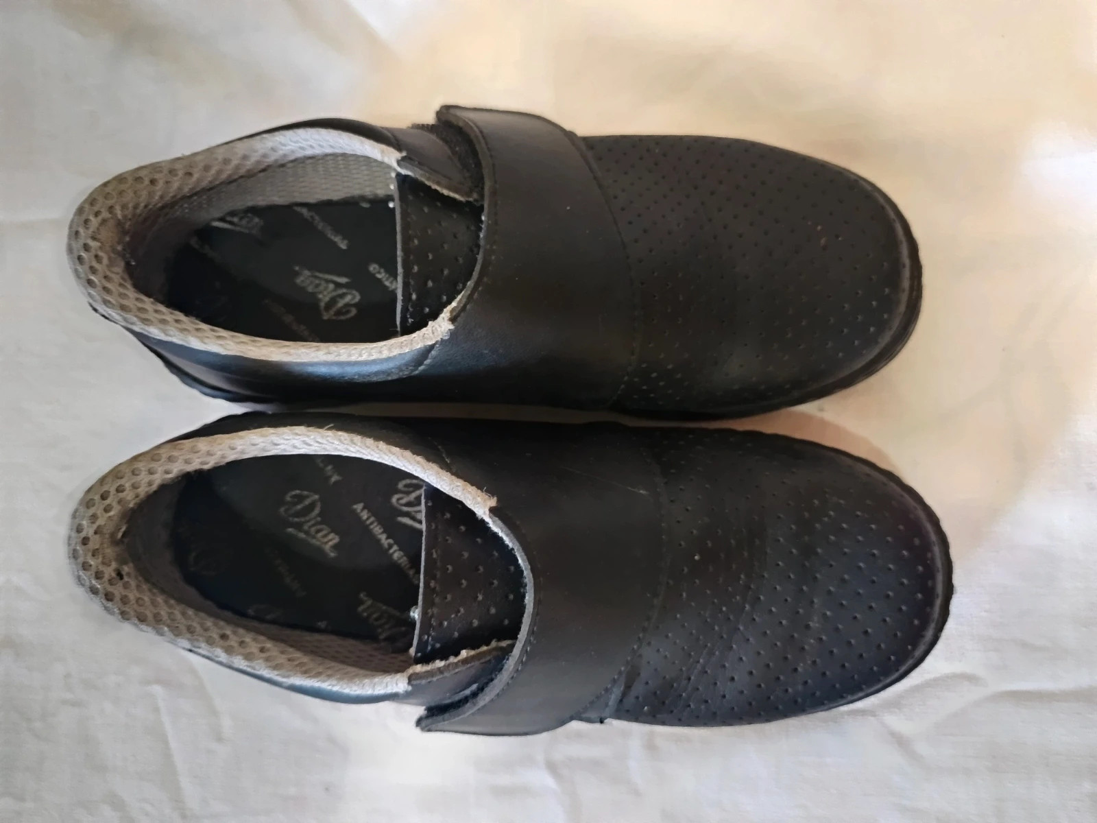 Zapatos trabajo negros velcro / Chaussures travail noires / black work shoes - Dian Talla 37 – Dian – taille EU 37 2