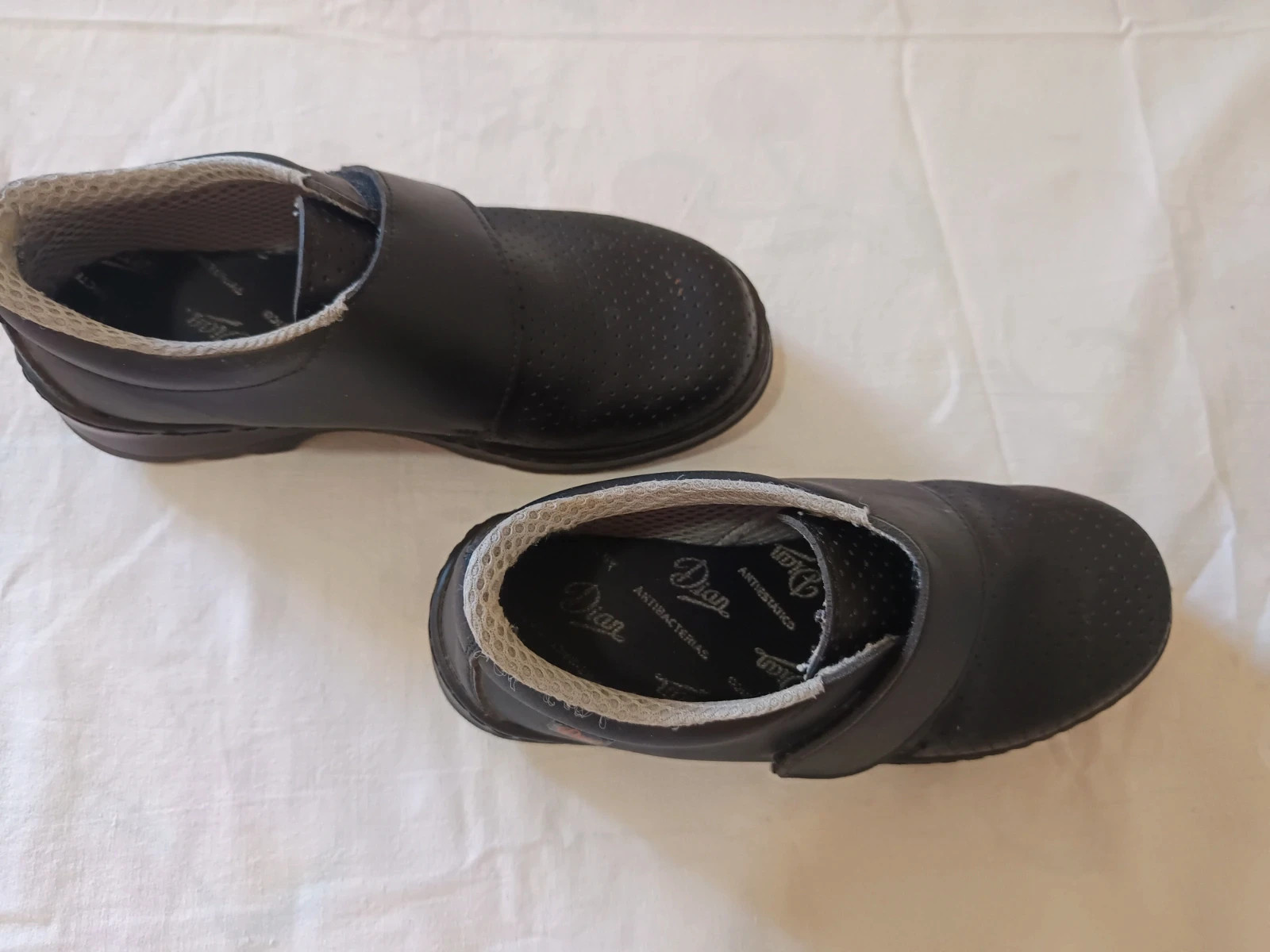 Zapatos trabajo negros velcro / Chaussures travail noires / black work shoes - Dian Talla 37 – Dian – taille EU 37 3