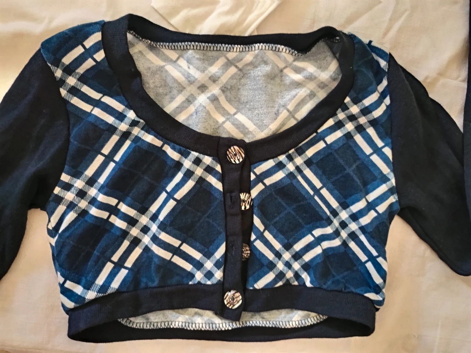 Conjunto 2 piezas camiseta + rebeca corta para niña / Ensemble 2 pièces fille / 2-piece set girl – sin marca – taille 8 ans / 128 cm 2