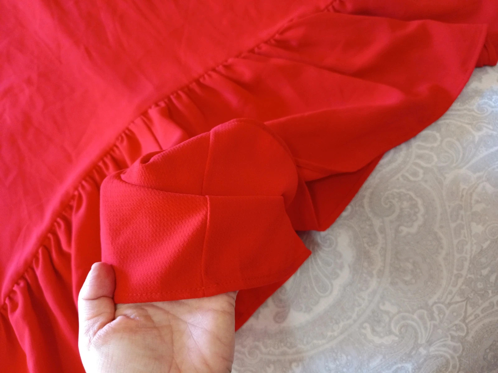 Mono corto rojo lazo trasero | Combishort rouge coeur nuage noeud | red romper dress - Talla M Zara – Zara – taille M / 38 / 10 3