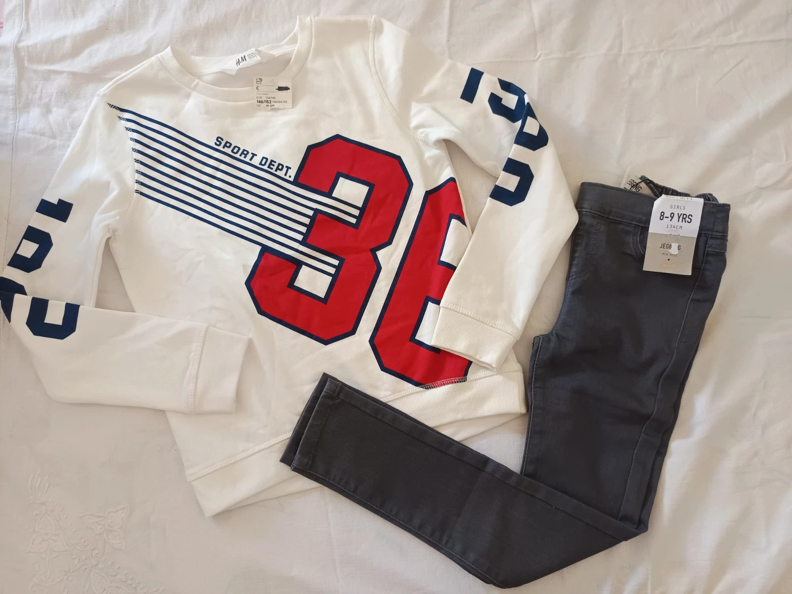 Pack Lote Niña sudadera H&M y jegging Primark (tallas diferentes) | Set fille | Girl set – H&M – taille 9 ans / 134 cm
