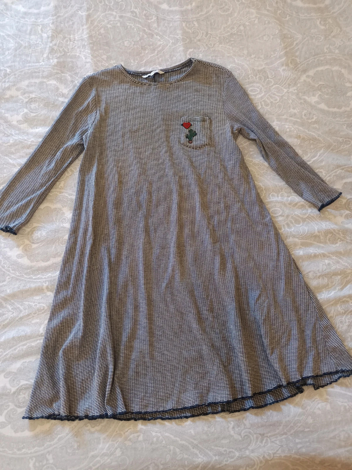 Vestido corto rayas | Robe courte rayée | Striped mini dress Parches - Talla S