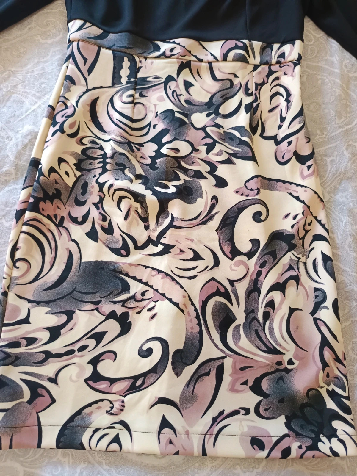 Vestido elegante estampado | Robe bicolore imprimé | Dress elegant - Talla L Cerezas – Cerezas – taille L / 40 / 12 2