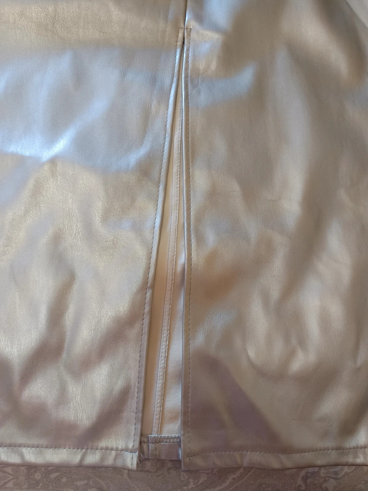 Falda larga efecto piel plateada | Jupe longue métallisé | Metallic skirt - Talla M/L – Local – taille M / 38 / 10 2