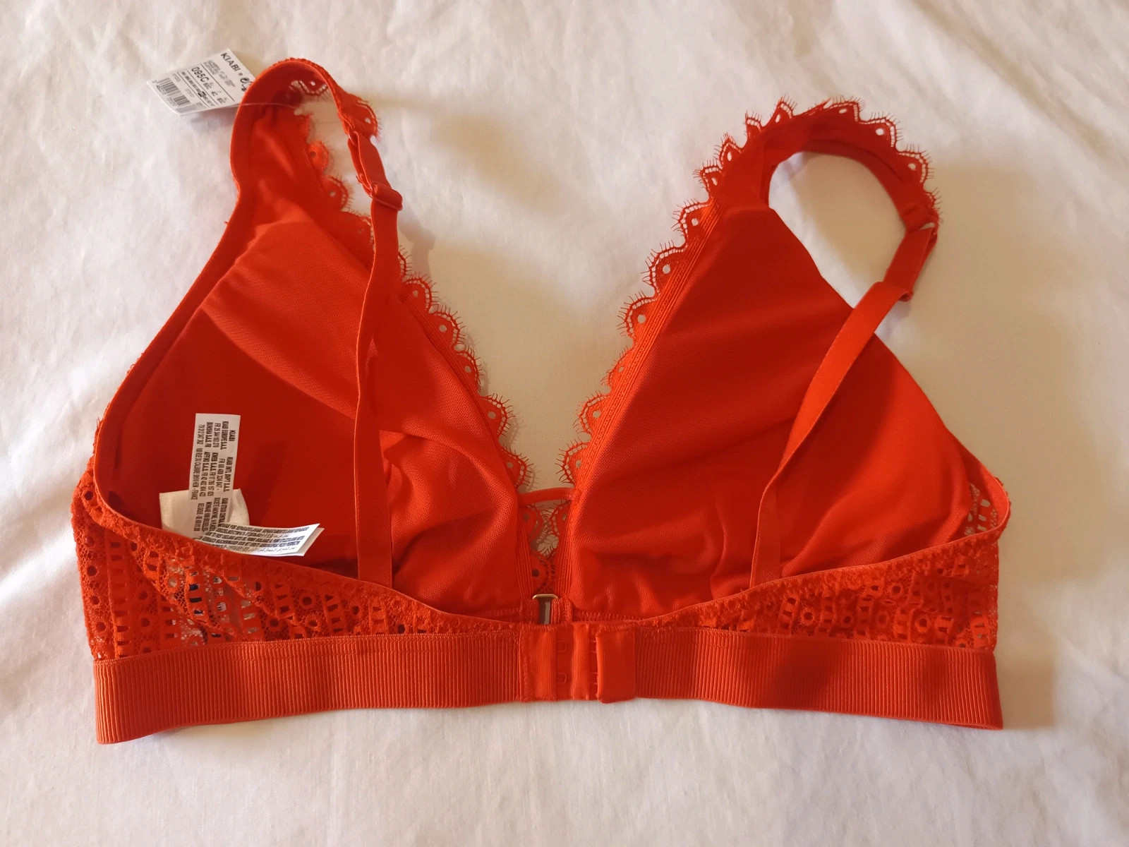 Bralette encaje naranja Kiabi NUEVO 95C / Soutien-gorge dentelle orange Y2K 80C EU (95C ES/FR) – Kiabi – taille 95C 2