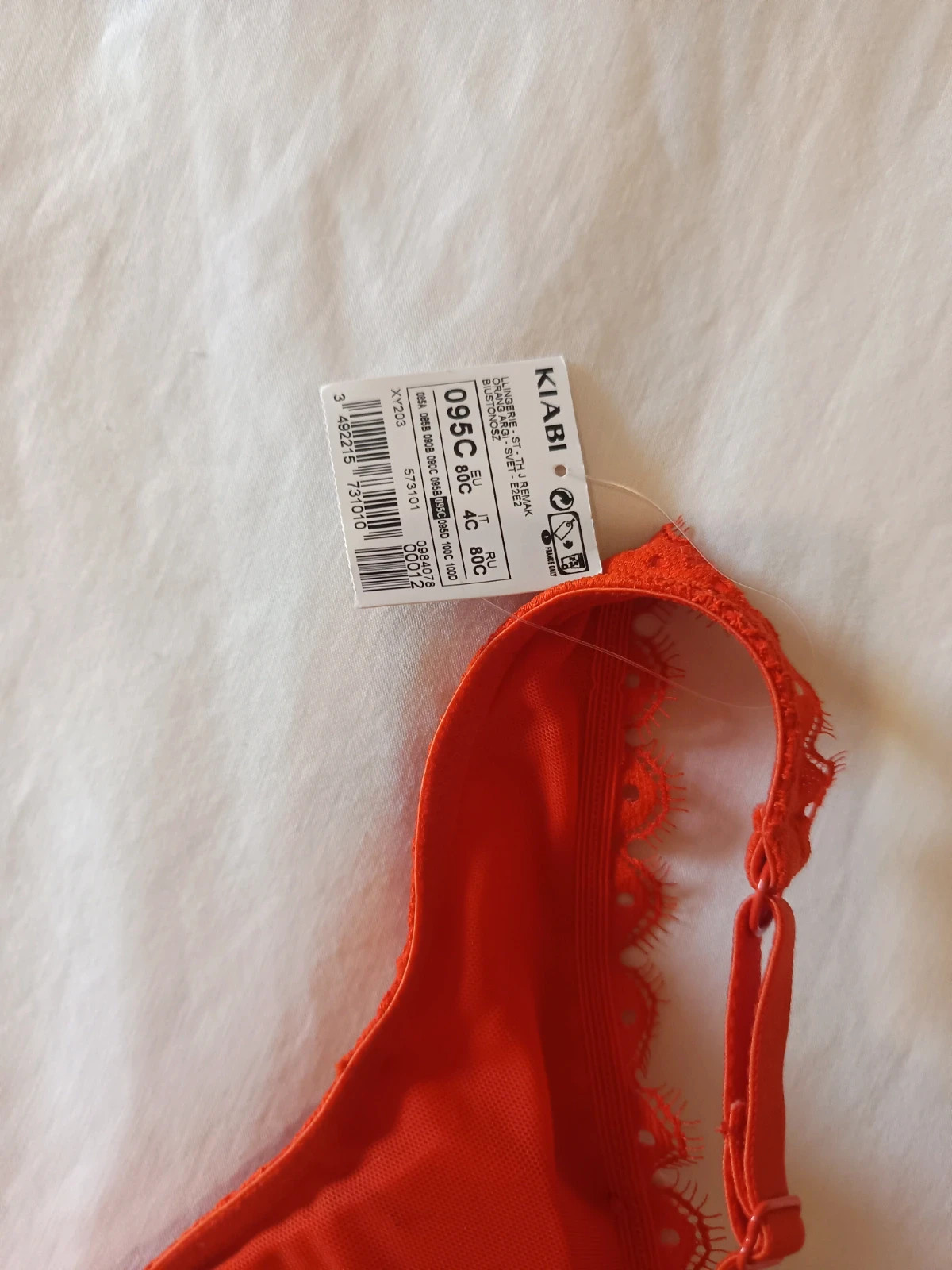 Bralette encaje naranja Kiabi NUEVO 95C / Soutien-gorge dentelle orange Y2K 80C EU (95C ES/FR) – Kiabi – taille 95C 3