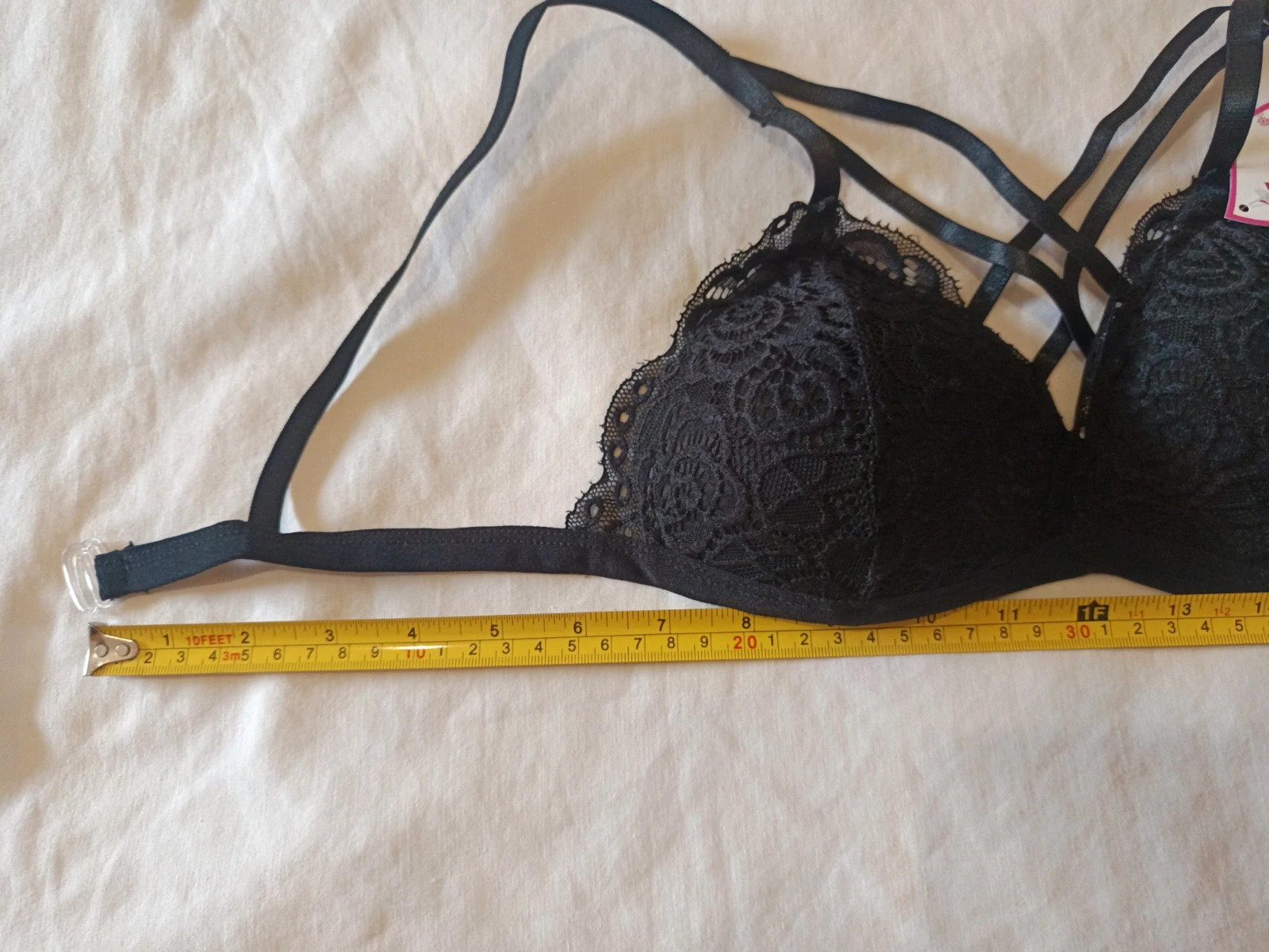 Pack de 2 Bralettes / Sujetadores de encaje con tirantes cruzados – taille S 2