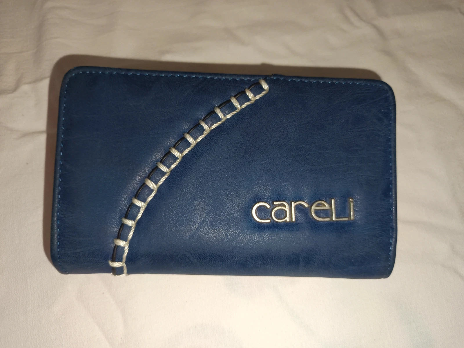 Cartera / Monedero Mujer CareLi Azul Marino y Beige | Estilo Vintage Y2K – Careli 2