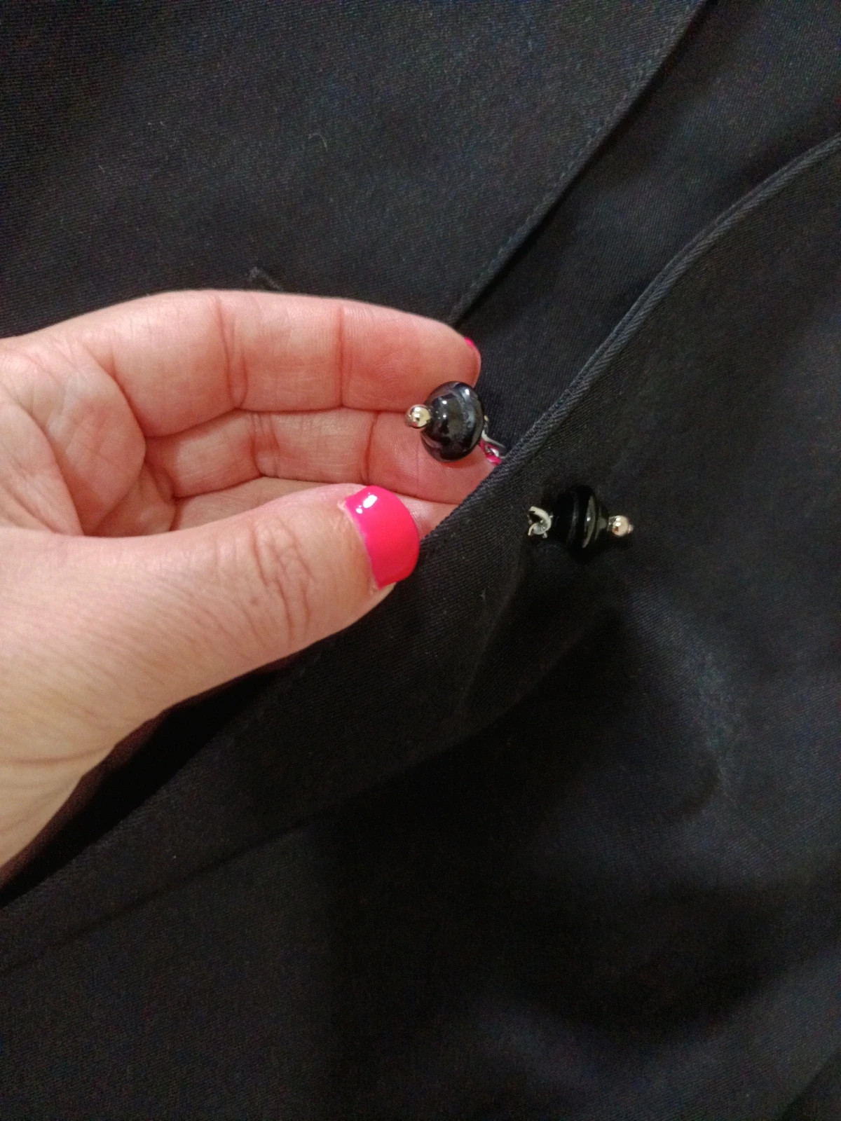 Chaqueta Larga / Kimono Negro Vintage Elegante – Talla Grande (52) – JFM – taille 4XL 2