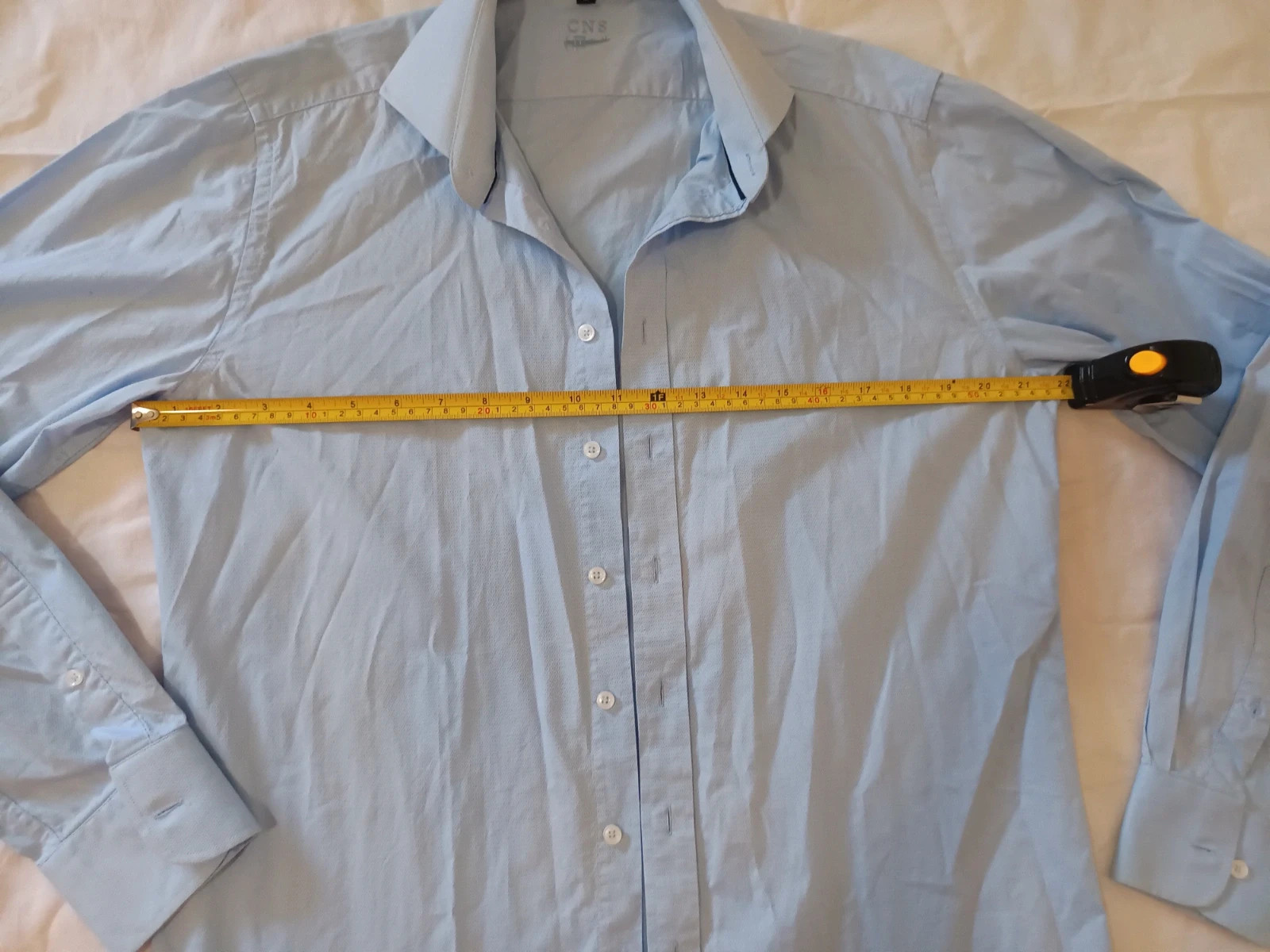 Camisa Hombre CNS Azul Claro 100% Algodón Talla M | Elegante – CNS – taille M 4