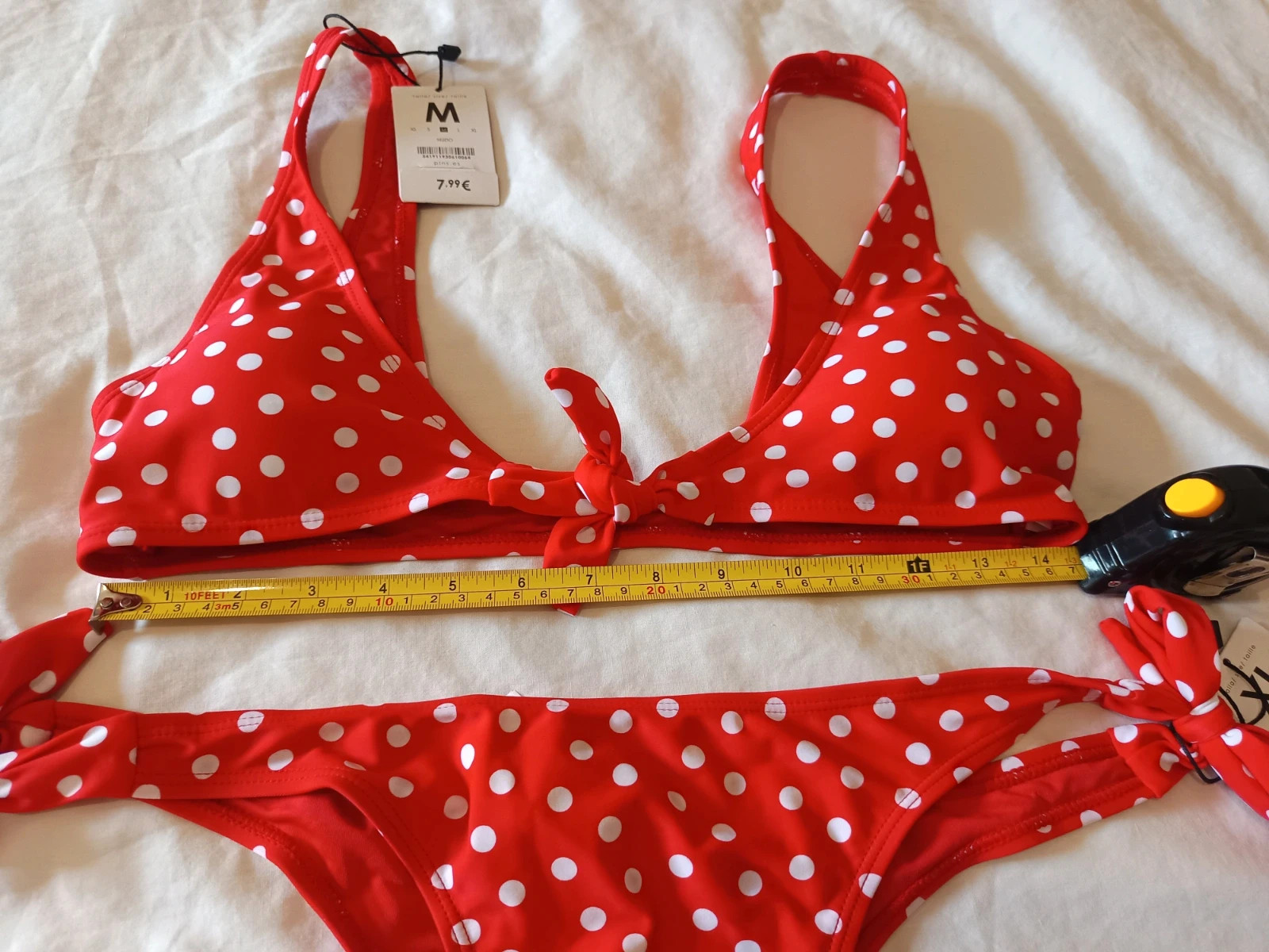 Bikini Rojo Lunares / Polka Dot Nuevo – Estilo Y2K / Pin-Up / Retro – Polinesia – taille M / 38 / 10 4