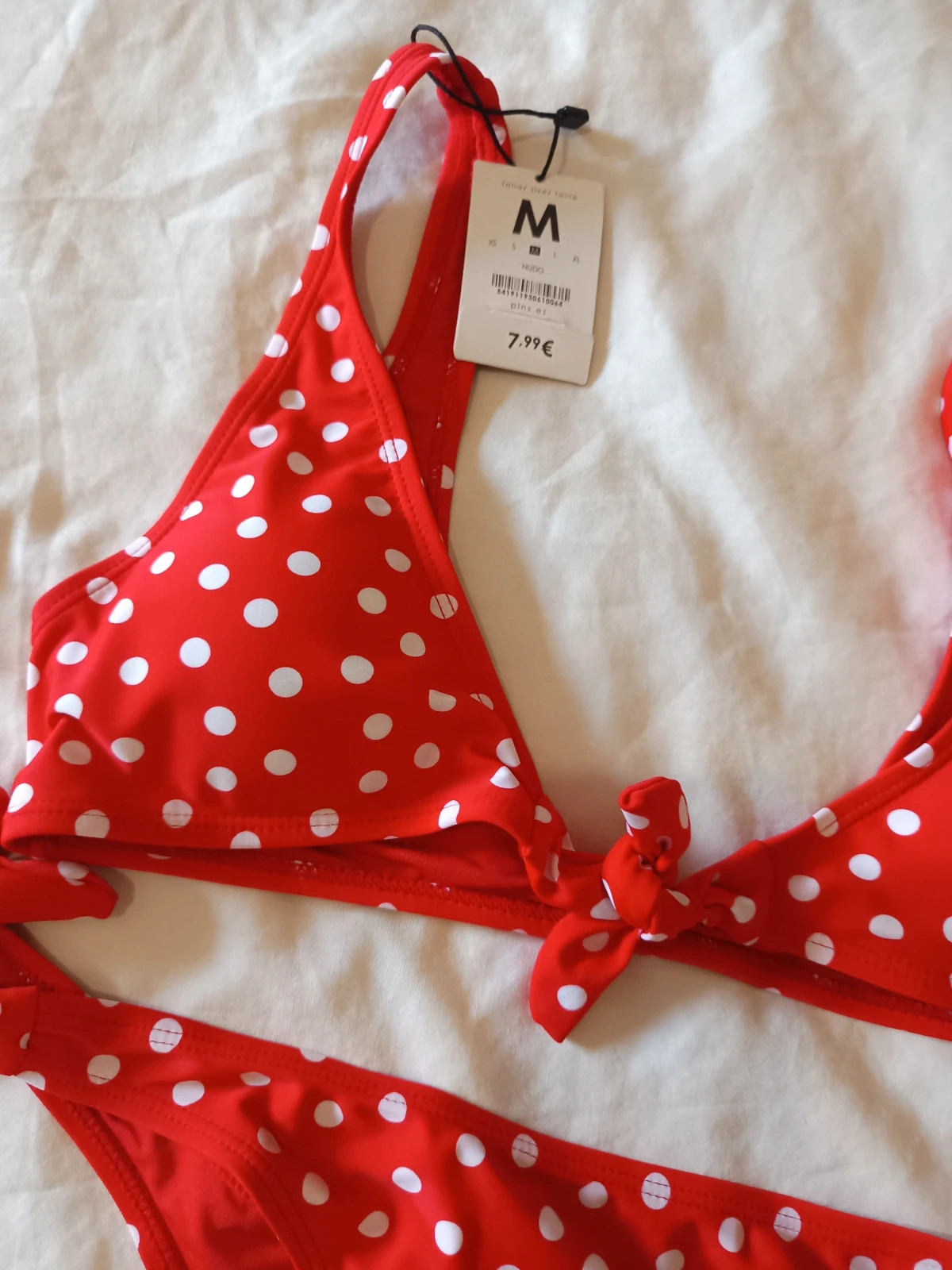 Bikini Rojo Lunares / Polka Dot Nuevo – Estilo Y2K / Pin-Up / Retro – Polinesia – taille M / 38 / 10 3