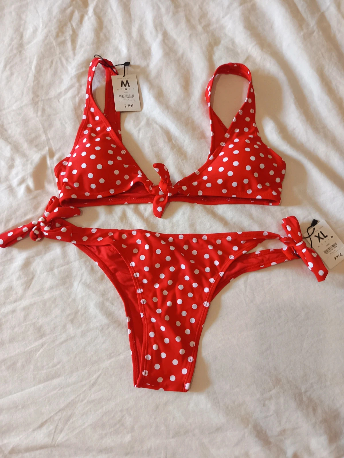 Bikini Rojo Lunares / Polka Dot Nuevo – Estilo Y2K / Pin-Up / Retro