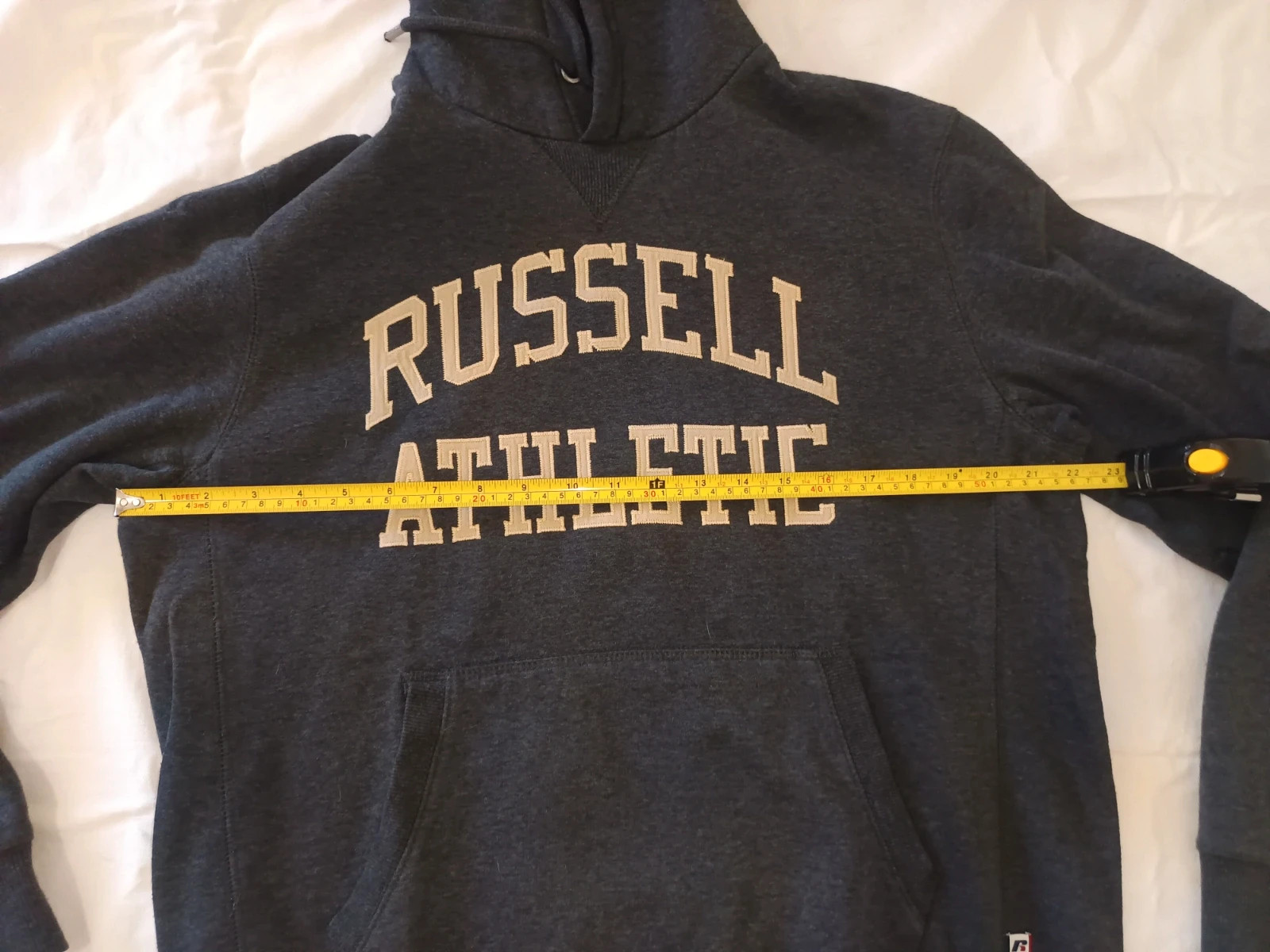 Sudadera Russell Athletic M Gris Vigoré | Hoodie College Vintage Y2K – Russell Athletic – taille M 4