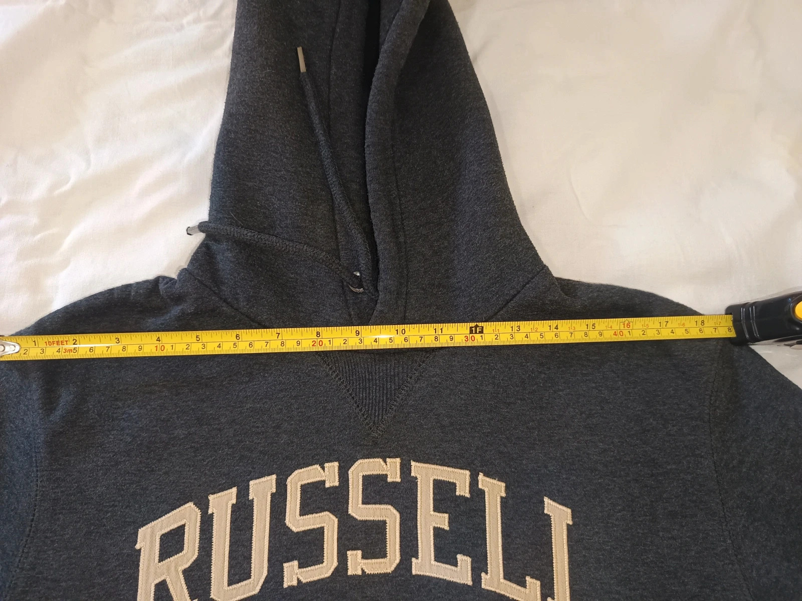 Sudadera Russell Athletic M Gris Vigoré | Hoodie College Vintage Y2K – Russell Athletic – taille M 2