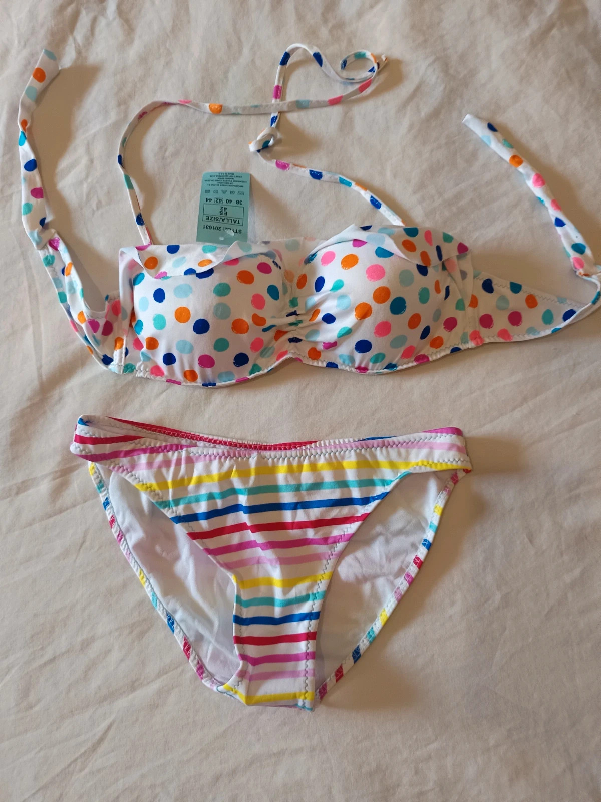 Bikini Nuevo con Etiqueta T.42 | Estilo Y2K– Sweet Secret Multicolor