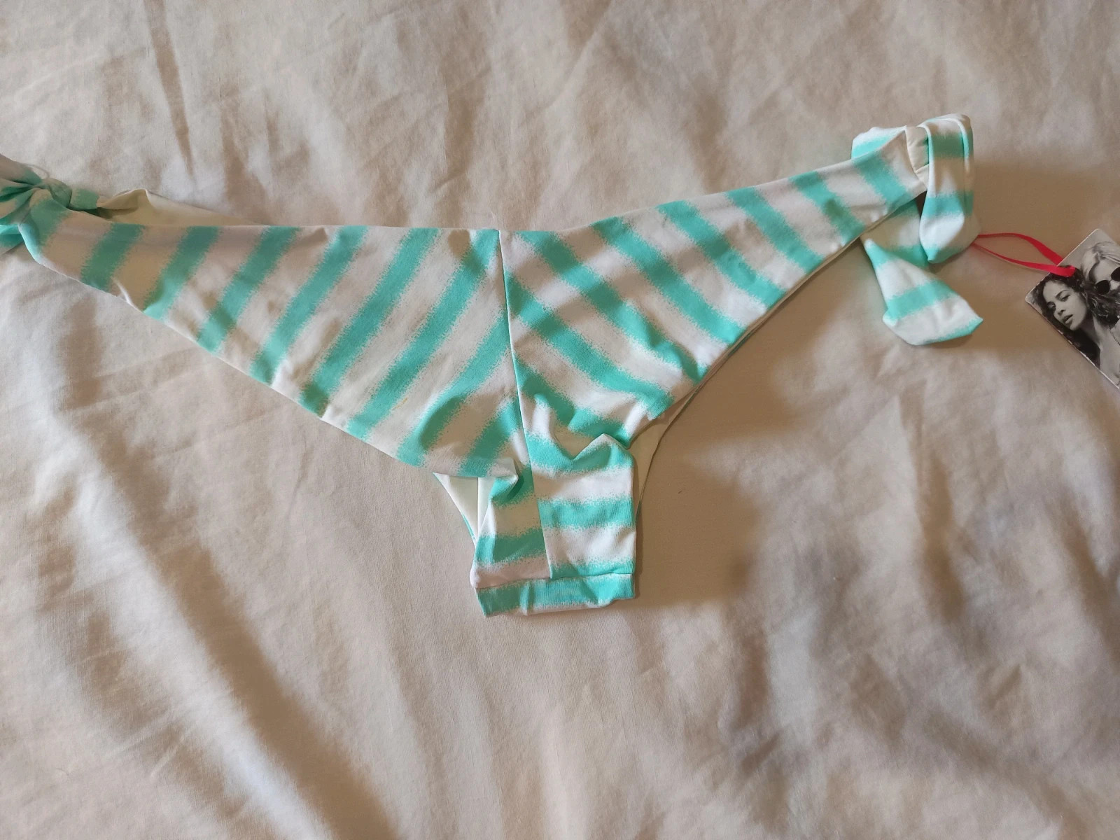 Braguita Bikini Primark Verde Menta Rayas NWT | Talla 42 Vintage Y2K – Primark – taille XL / 42 / 14 3