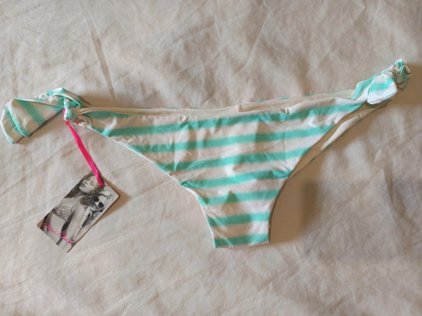 Braguita Bikini Primark Verde Menta Rayas NWT | Talla 42 Vintage Y2K – Primark – taille XL / 42 / 14