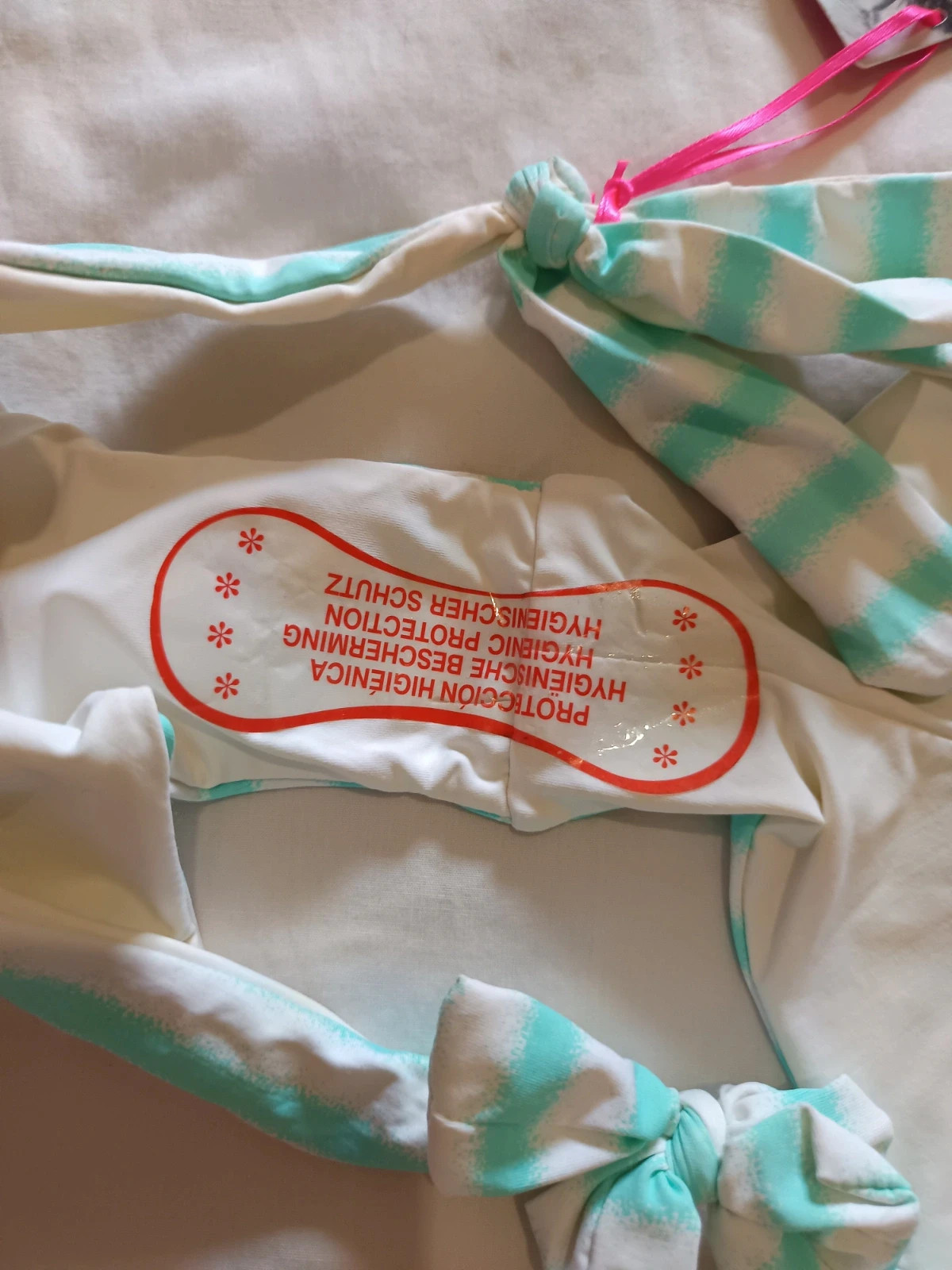 Braguita Bikini Primark Verde Menta Rayas NWT | Talla 42 Vintage Y2K – Primark – taille XL / 42 / 14 2