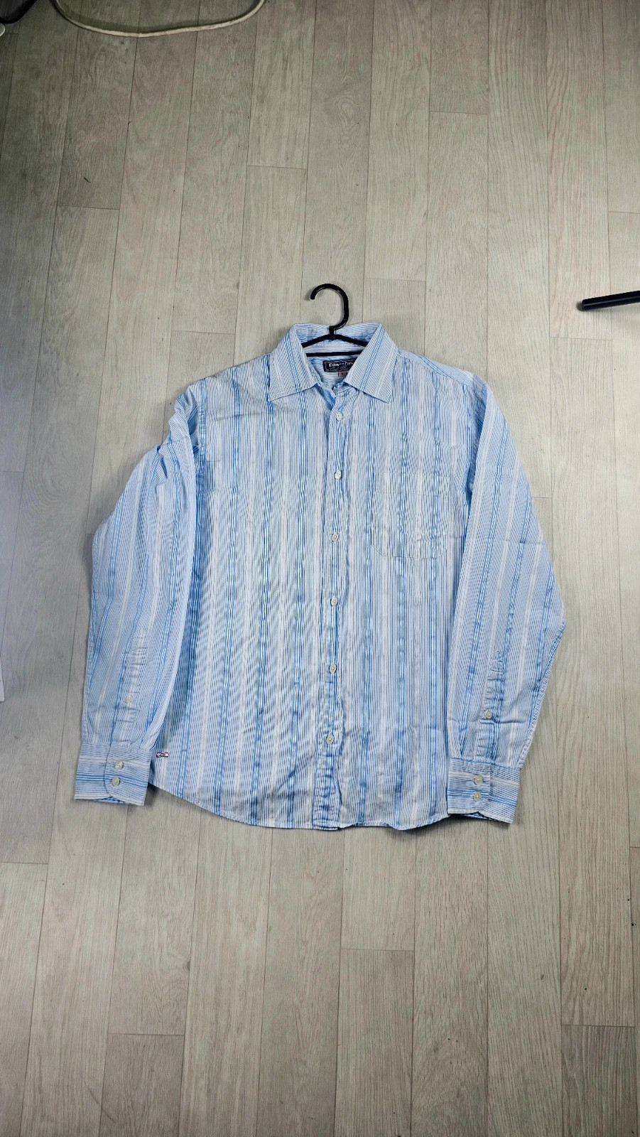 Chemise Eden Park bleu clair rayures bleu foncé et blanc homme – Eden Park – taille M